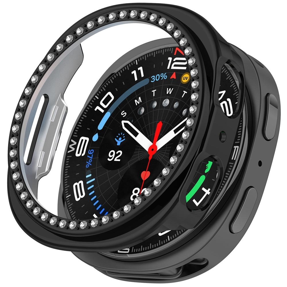 Samsung Galaxy Watch 8 40mm Rhinestone Hardcase Zwart