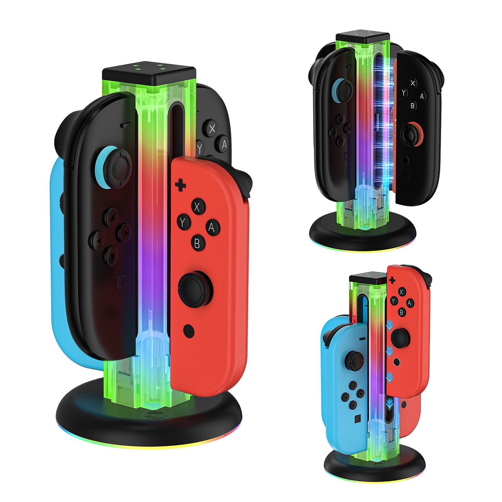 Joy-Con Oplaadstandaard met RGB-verlichting Nintendo Switch 2 Zwart