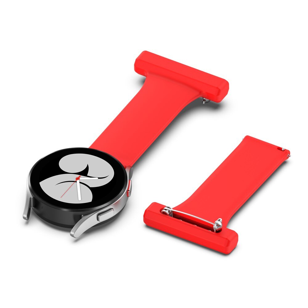 Samsung Galaxy Watch 4 44mm Bandje Verpleegstershorloge rood