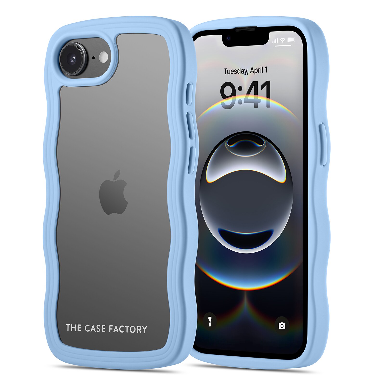 The Wave Case iPhone 16e Blauw