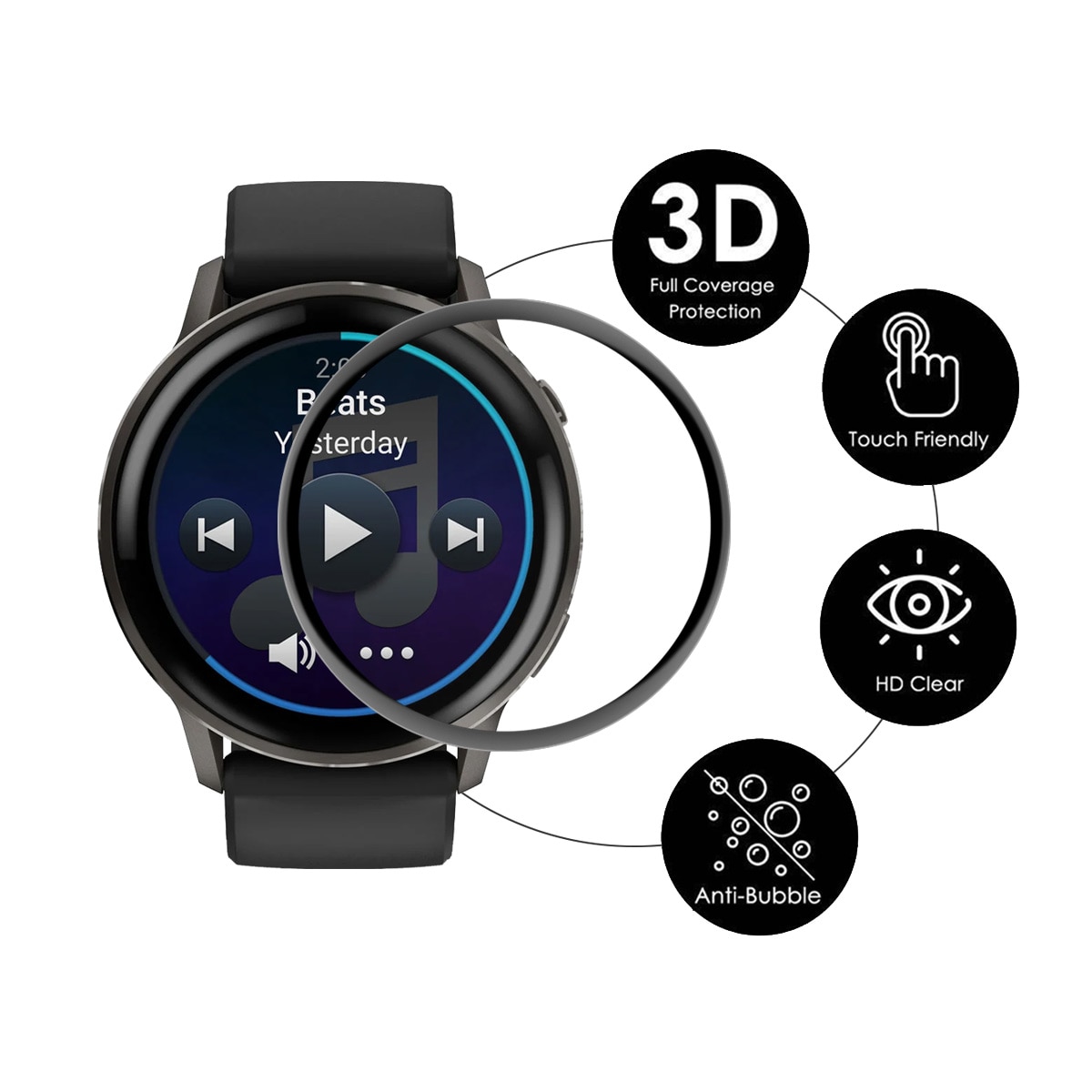 Garmin Venu 4 45mm Plexiglas Screenprotector