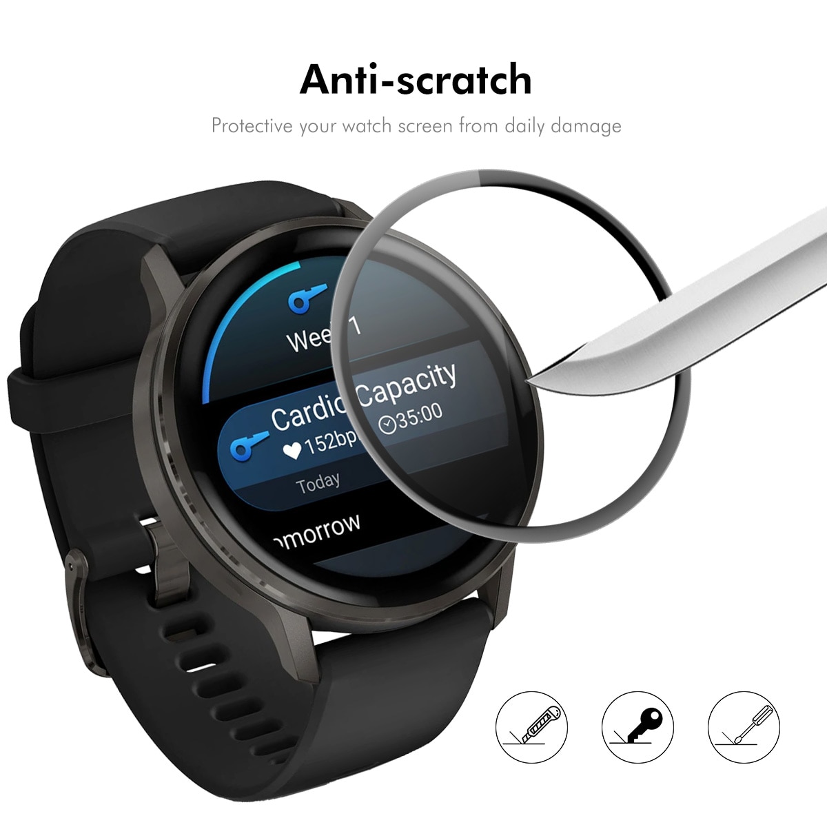 Garmin Venu 4 45mm Plexiglas Screenprotector