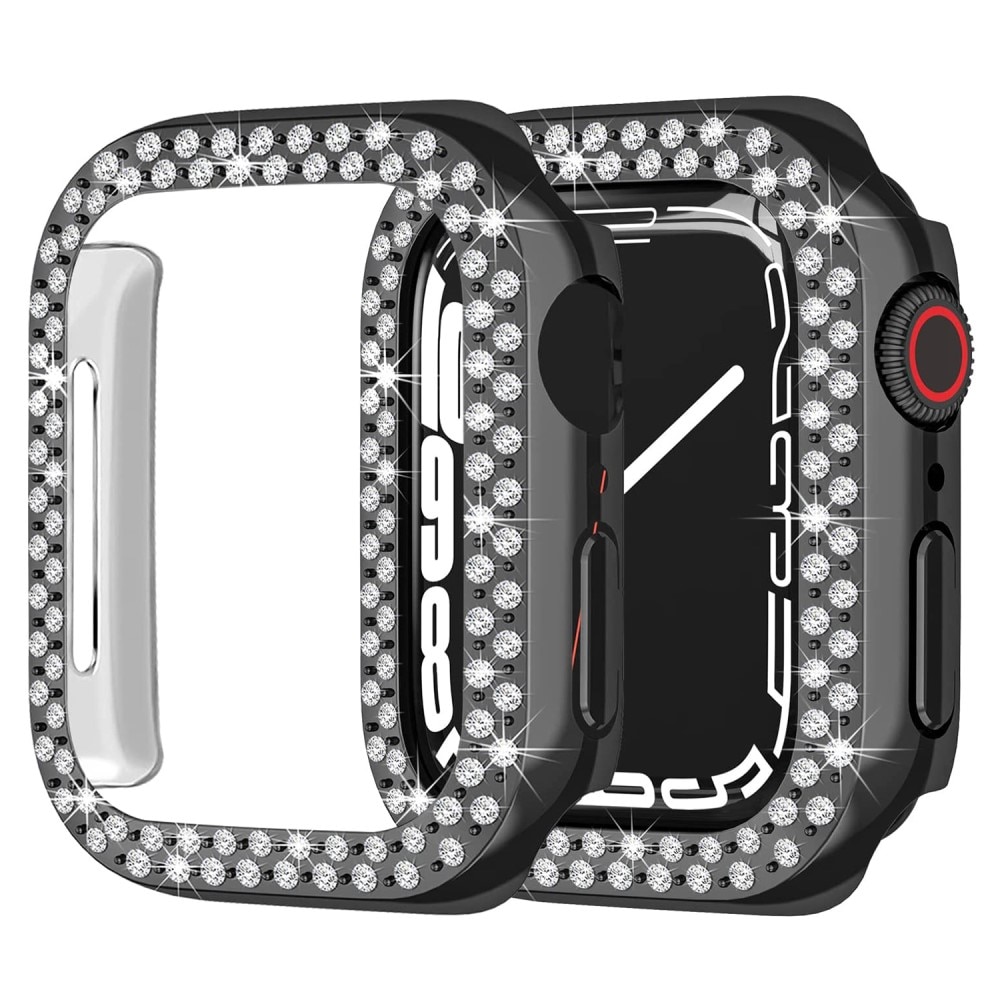 Apple Watch 41mm Series 7 Rhinestone Hardcase zwart