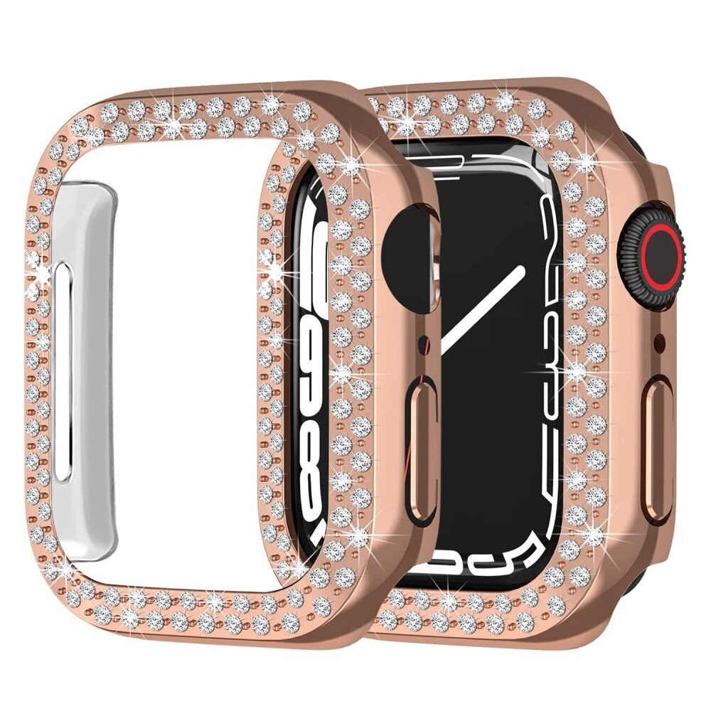 Apple Watch 41mm Series 8 Rhinestone Hardcase rosé goud