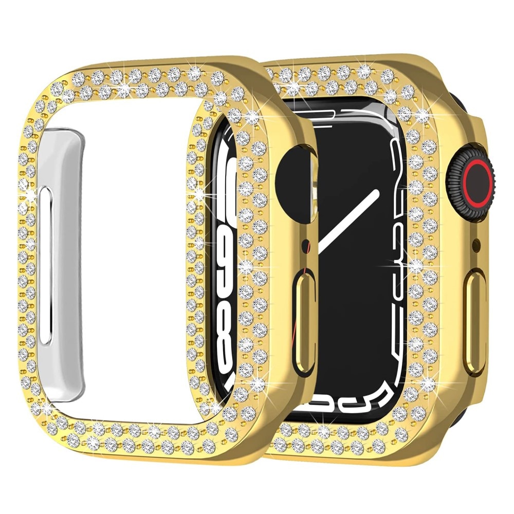Apple Watch 41mm Series 9 Rhinestone Hardcase goud