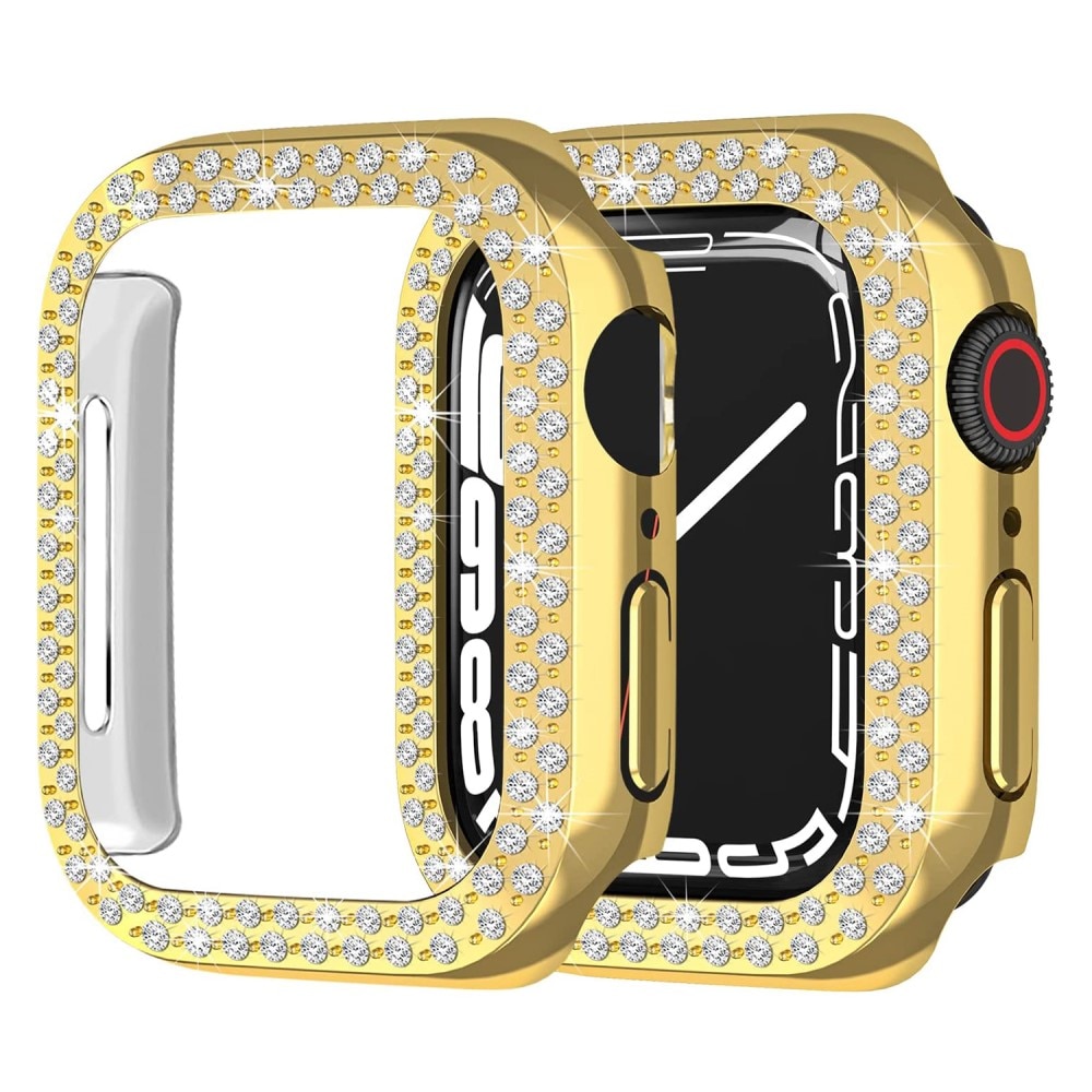 Apple Watch 41mm Series 7 Rhinestone Hardcase goud