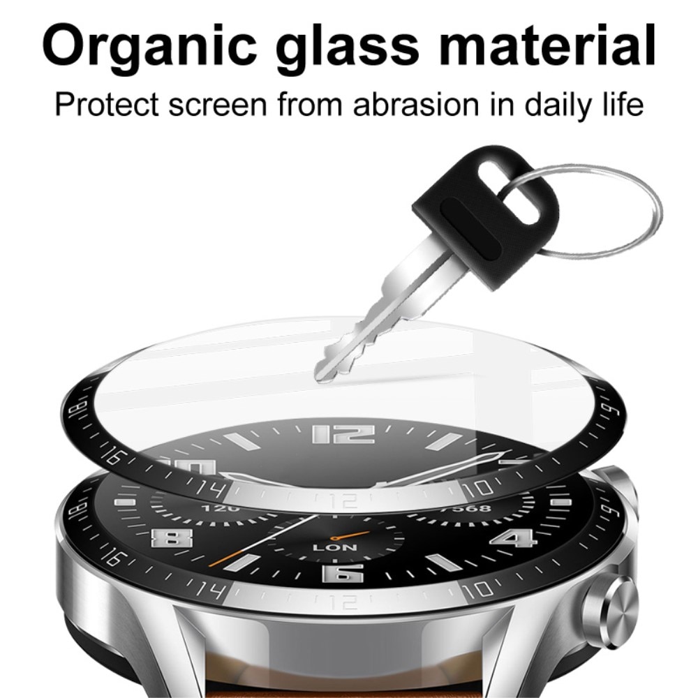 Plexiglas Screenprotector Garmin Venu 2 Plus Transparant/Black
