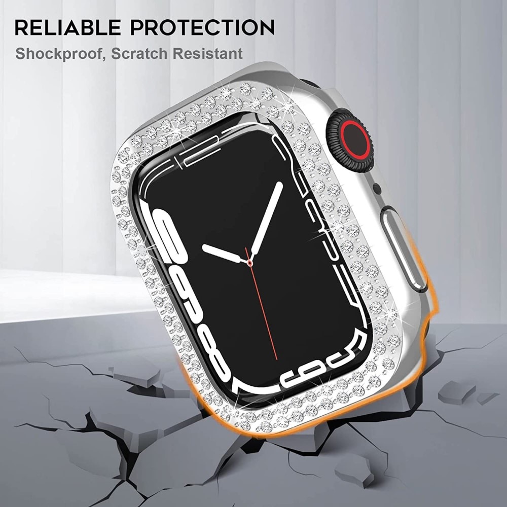 Apple Watch 44mm Rhinestone Hardcase zilver