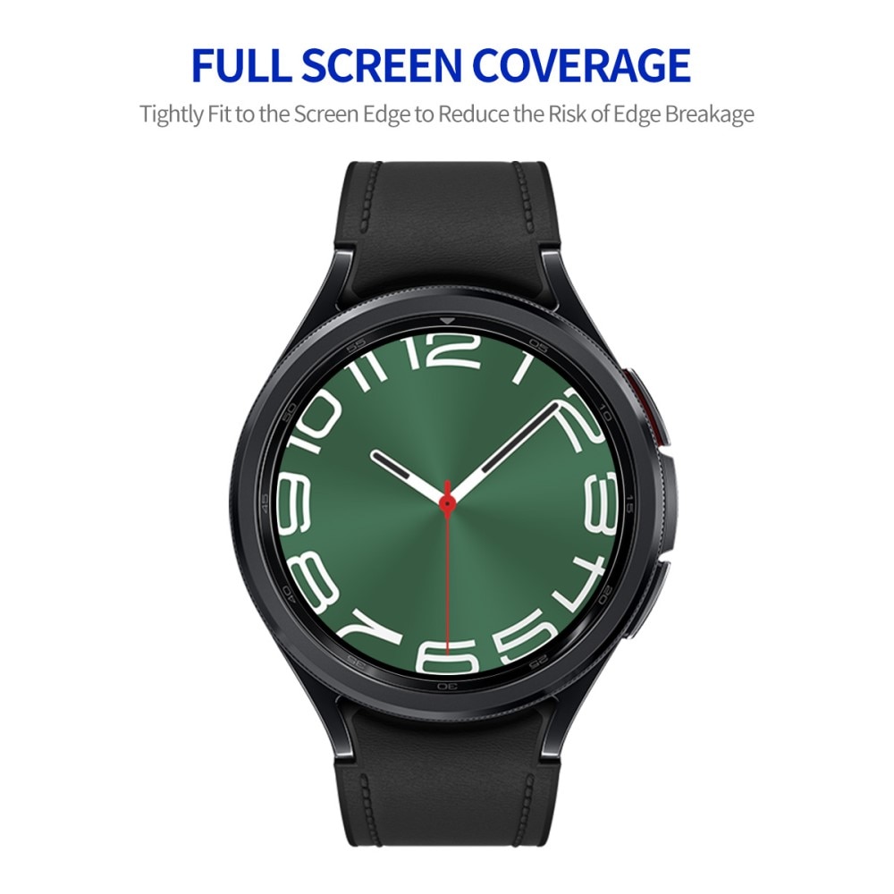 Samsung Galaxy Watch 6 Classic 47mm Full-cover Gehard Glas Zwart