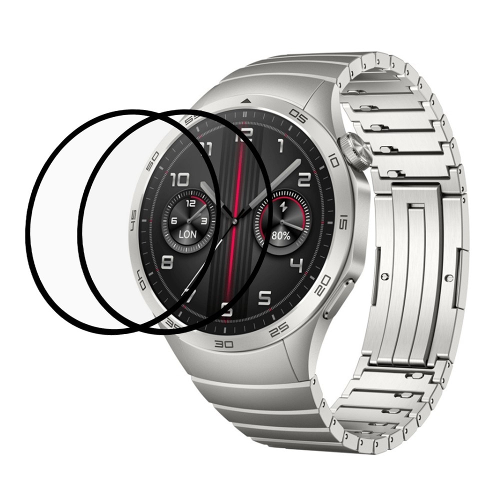Full-cover Screenprotector Huawei Watch GT 4 46mm zwart (2-pack)