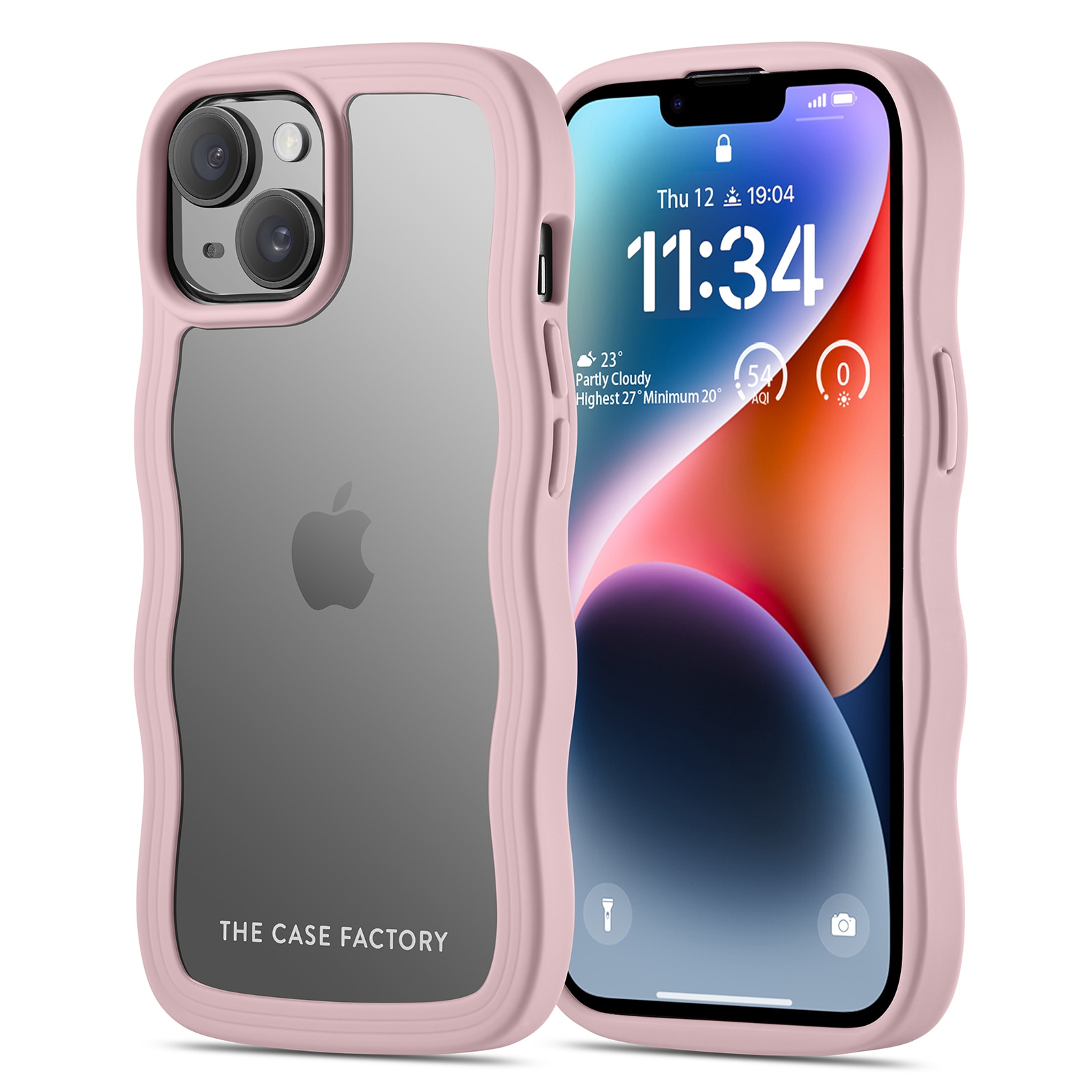 The Wave Case iPhone 15 Roze