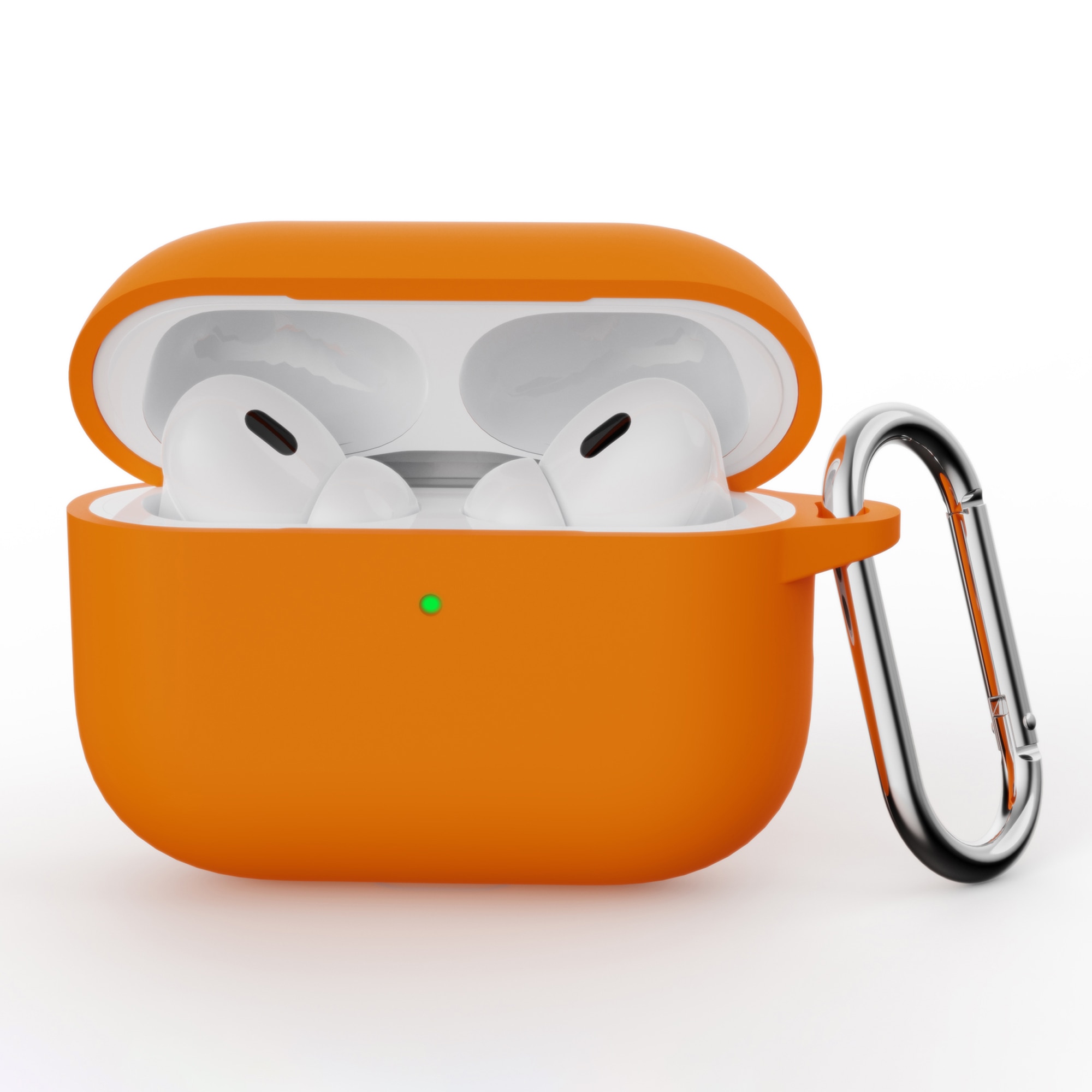 Apple AirPods Pro 3 Siliconen hoesje met karbinerhaak Oranje