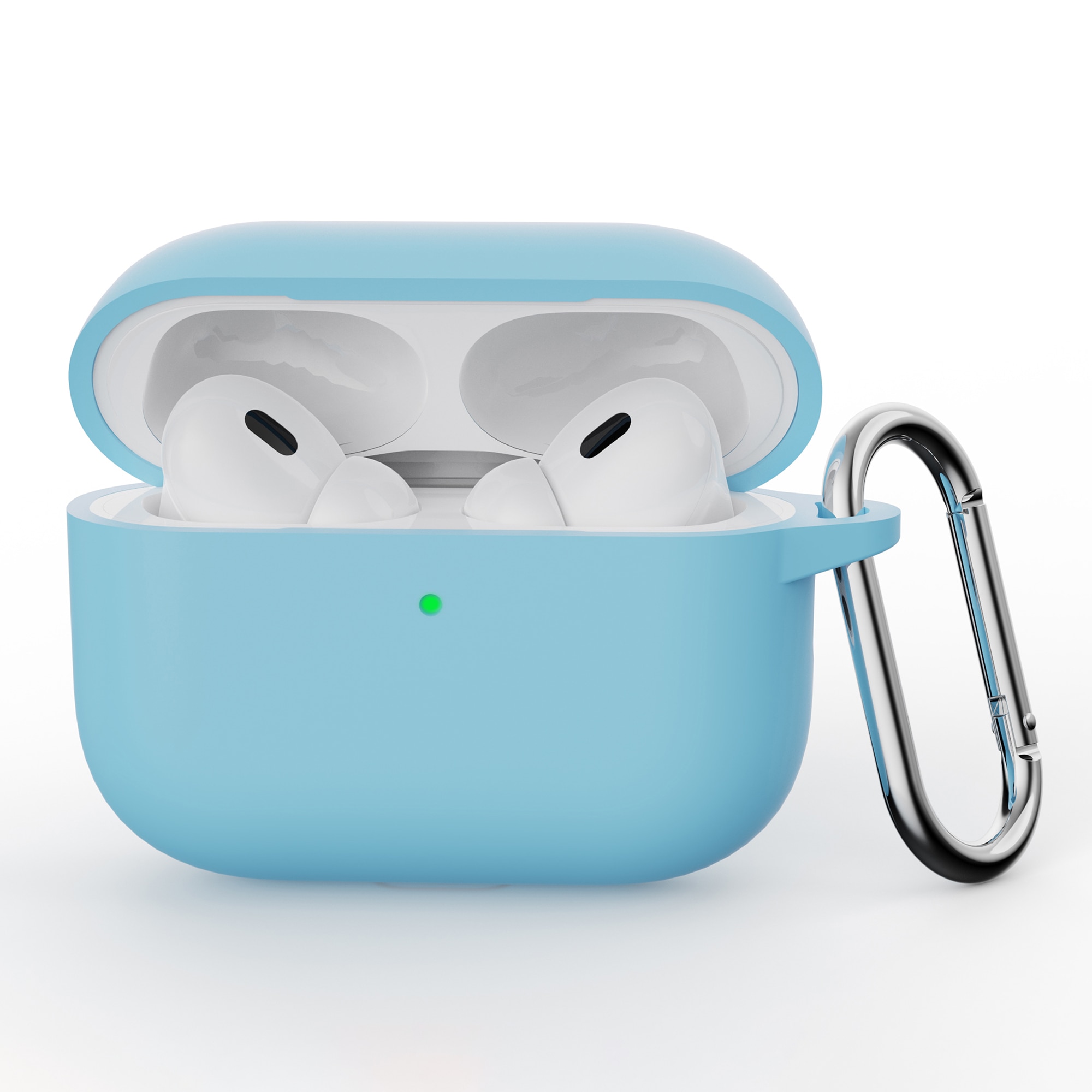 Apple AirPods Pro 3 Siliconen hoesje met karbinerhaak Blauw