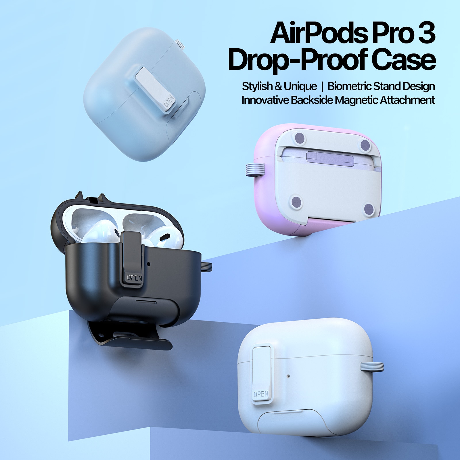 PECQ Series Hoesje Apple AirPods Pro 3 Zwart