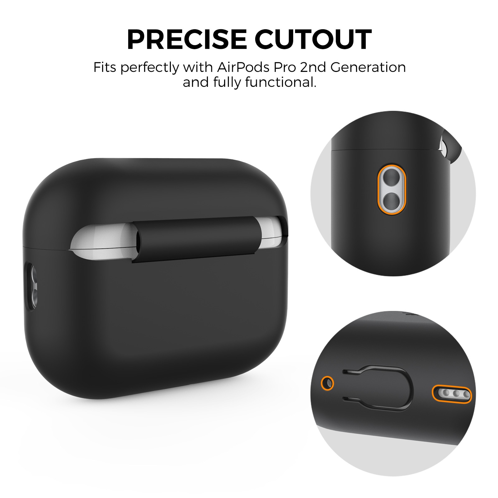 Active Silicone Case Apple AirPods Pro 3 Zwart