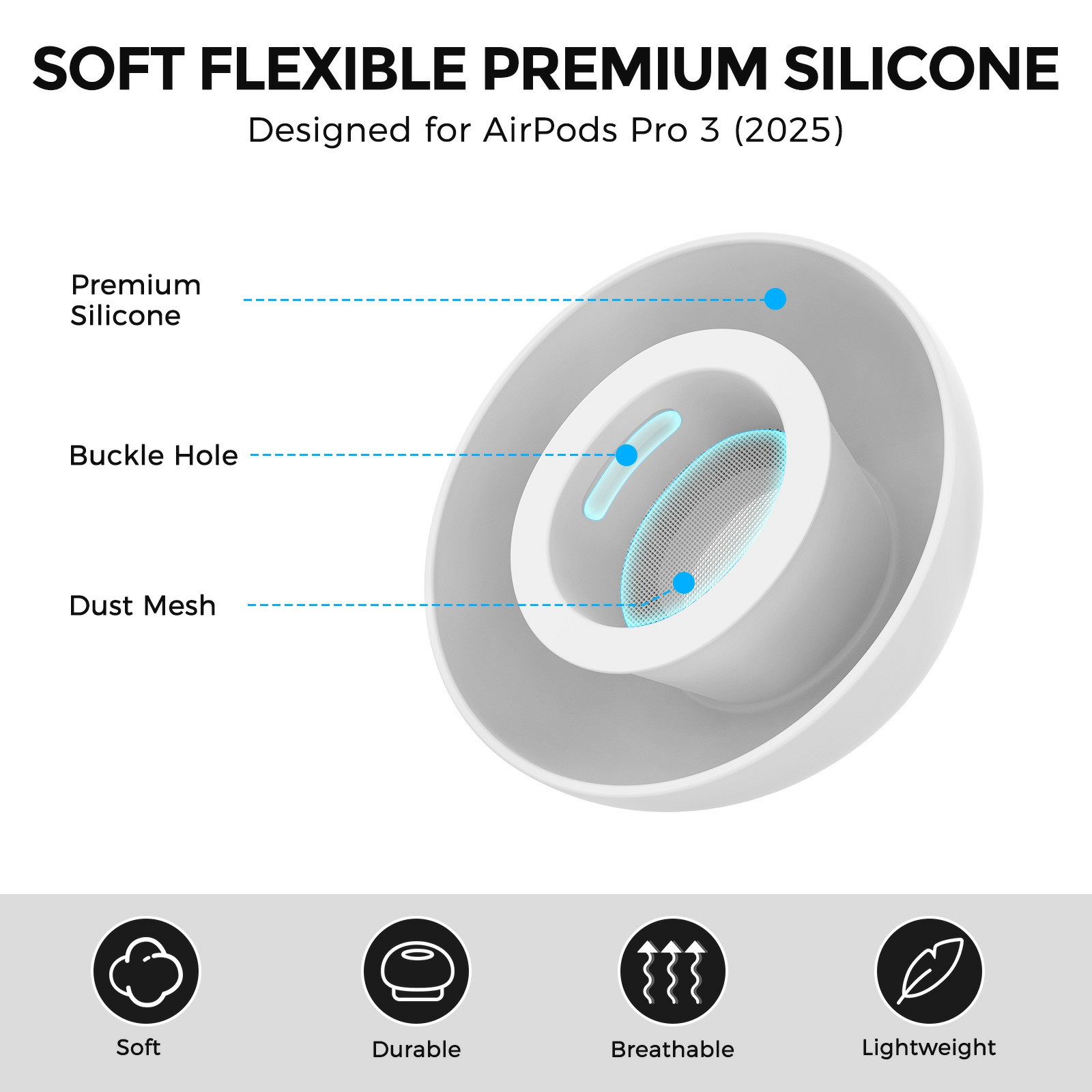 Ear Tips Apple AirPods Pro 3 Wit (Small)