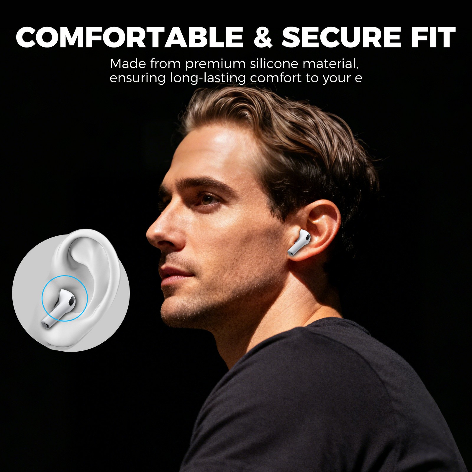 Ear Tips Apple AirPods Pro 3 Zwart (Medium)