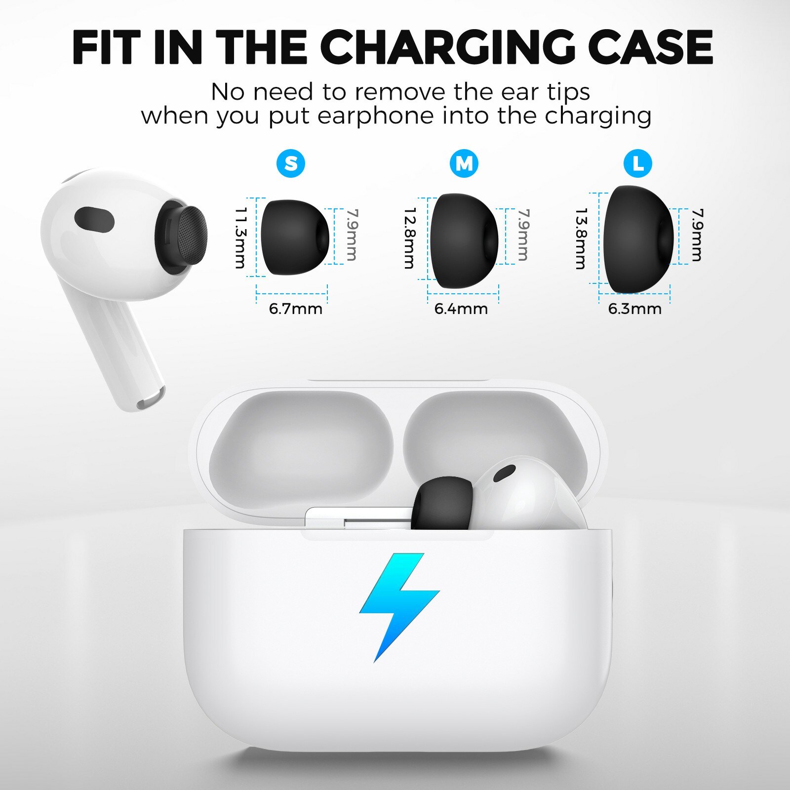 Ear Tips Apple AirPods Pro 3 Zwart (Medium)