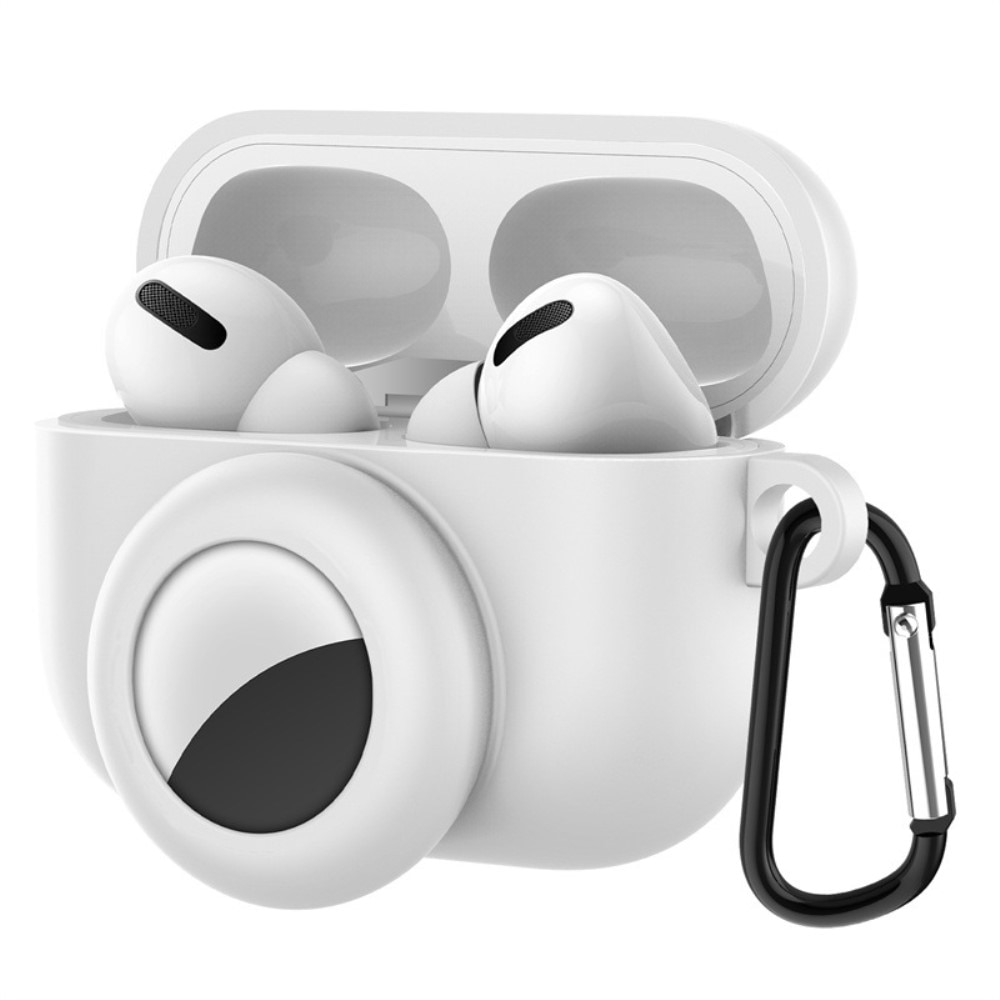 AirPods Pro Siliconen hoesje met AirTag-houder wit