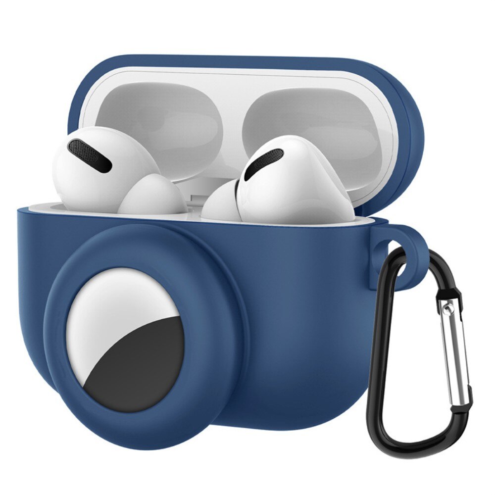 AirPods Pro Siliconen hoesje met AirTag-houder donkerblauw