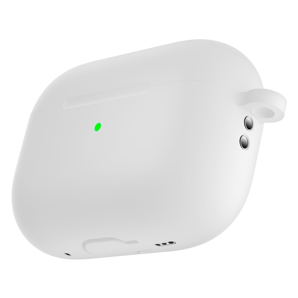 Apple AirPods Pro 2 Siliconen hoesje met karbinerhaak Wit