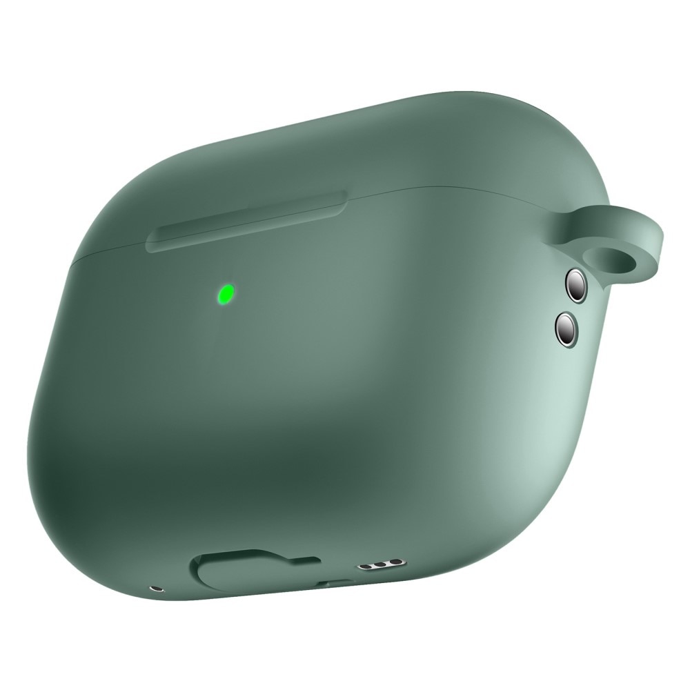 Apple AirPods Pro 2 Siliconen hoesje met karbinerhaak Groen