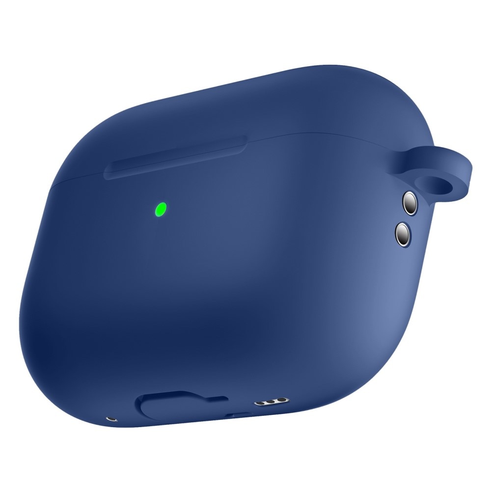 Apple AirPods Pro 2 Siliconen hoesje met karbinerhaak Blauw