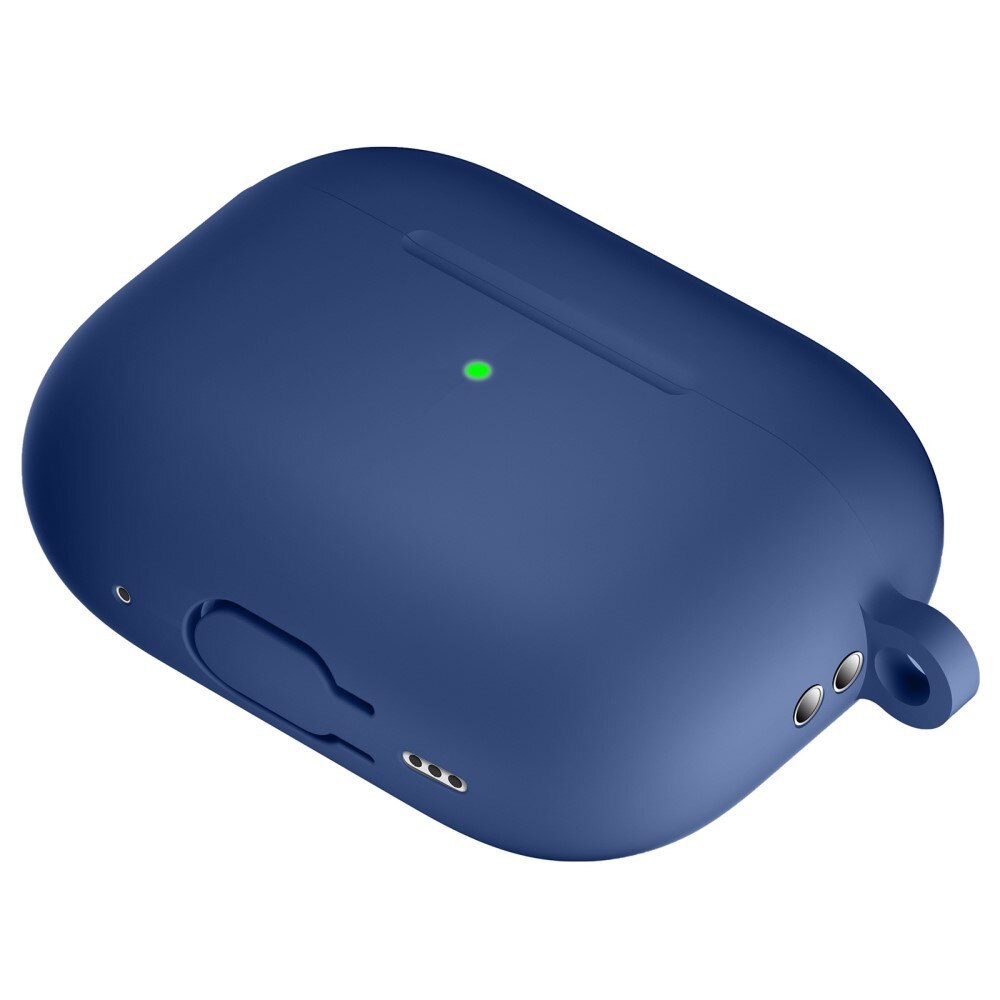 Apple AirPods Pro 2 Siliconen hoesje met karbinerhaak Blauw