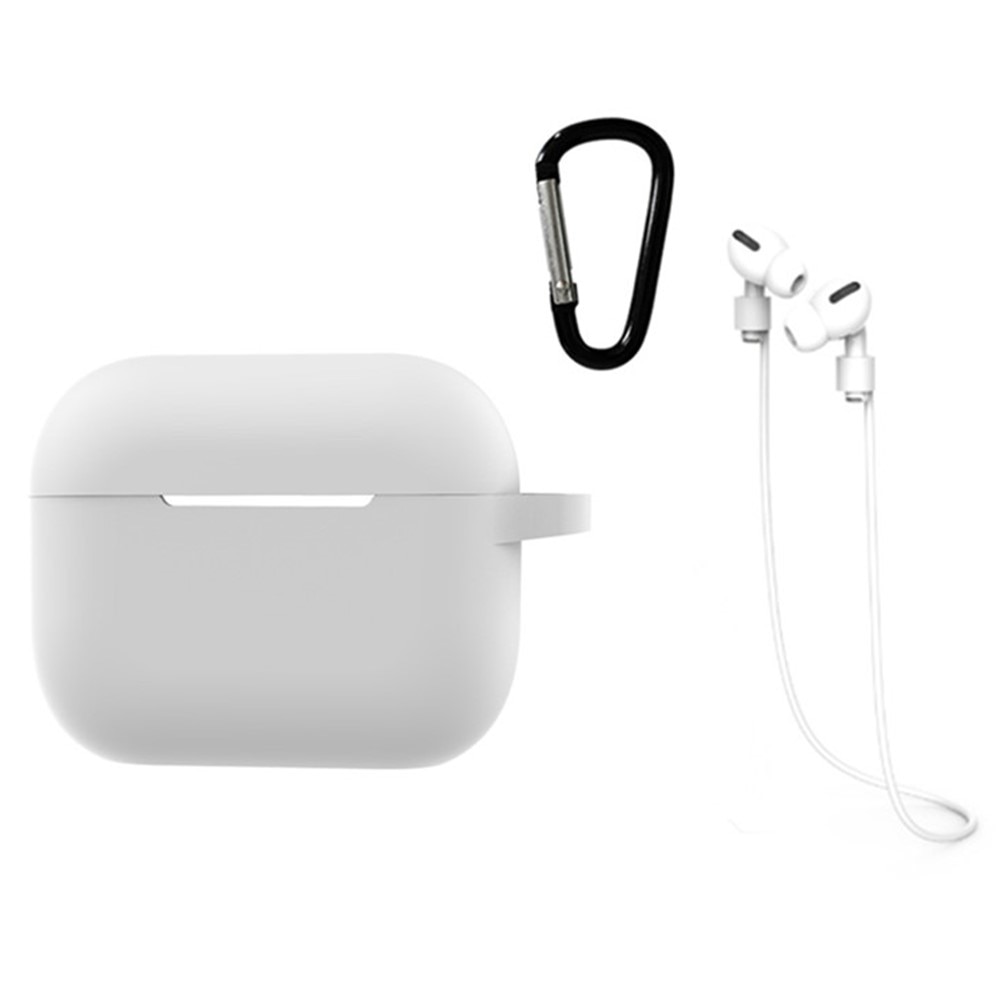 AirPods Pro 2 Siliconen hoesje met karbinerhaak Wit