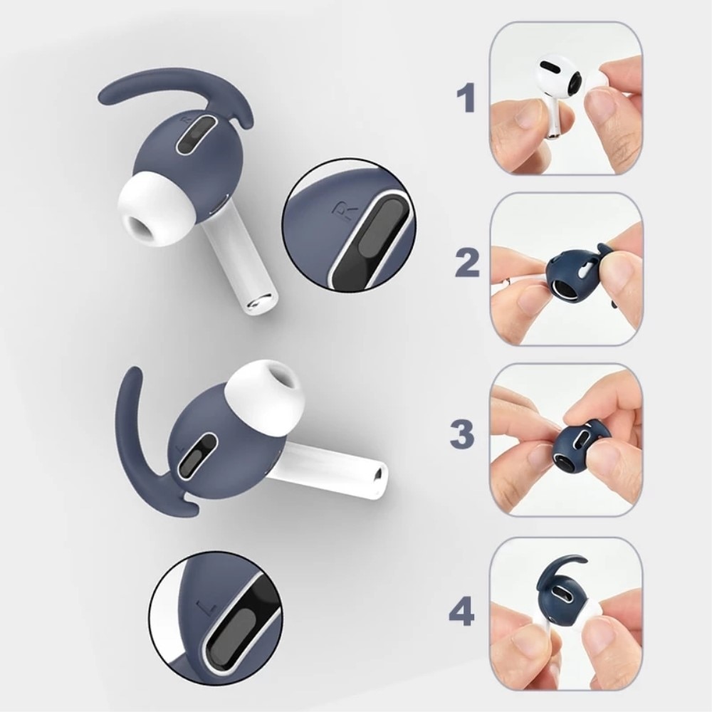 Sport Earhooks Silicone Apple AirPods Pro Zwart