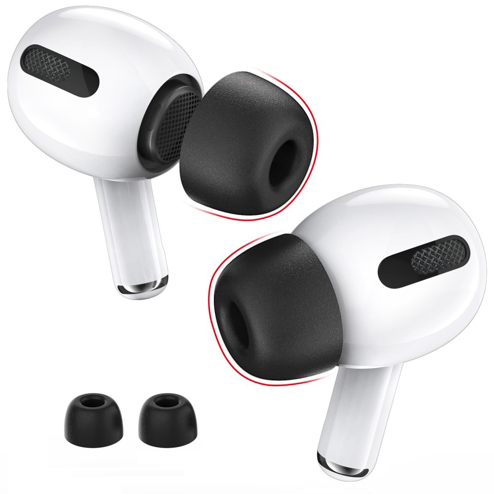 Memory Foam Ear Tips AirPods Pro 2 zwart (Medium)