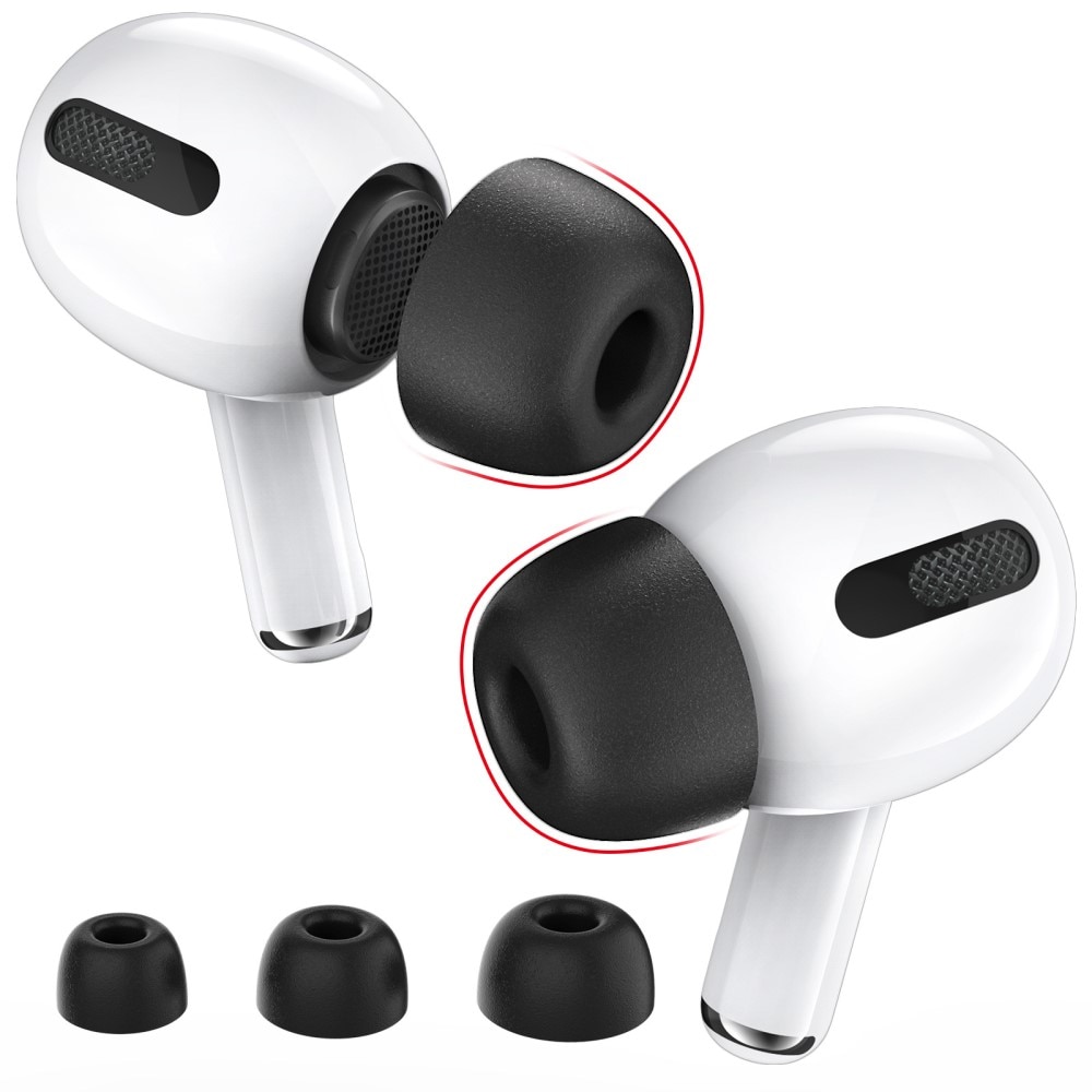 Memory Foam Ear Tips (3-pack) AirPods Pro 1/2 zwart