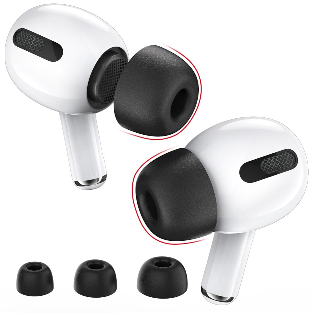 Memory Foam Ear Tips (3-pack) AirPods Pro zwart