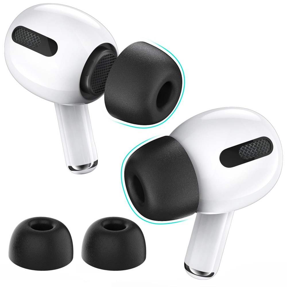 Memory Foam Ear Tips AirPods Pro 2 zwart (Medium)