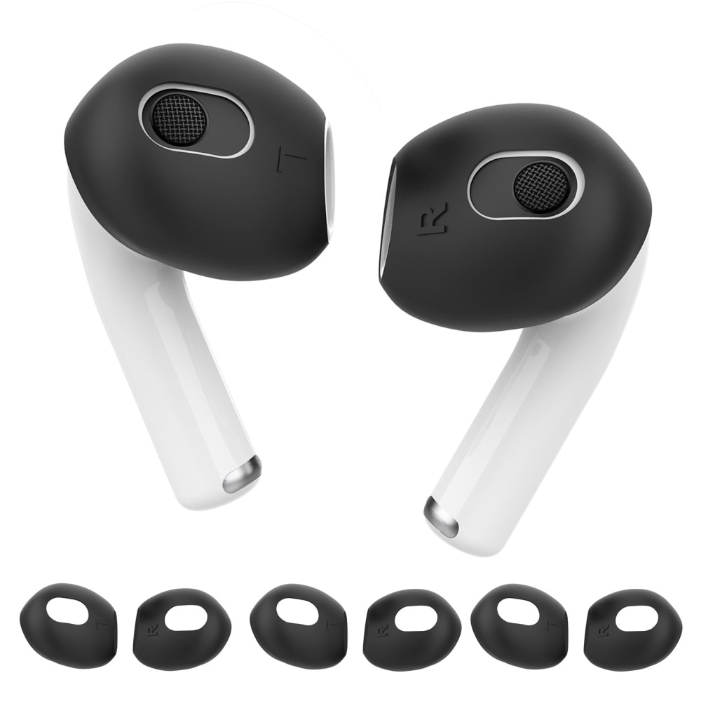 AirPods 3 Earpads Siliconen (3-pack) zwart