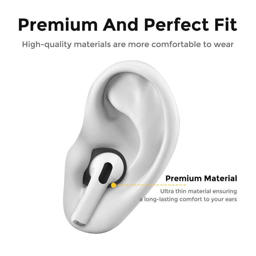 AirPods Pro 2 Earpads Siliconen (3-pack) zwart