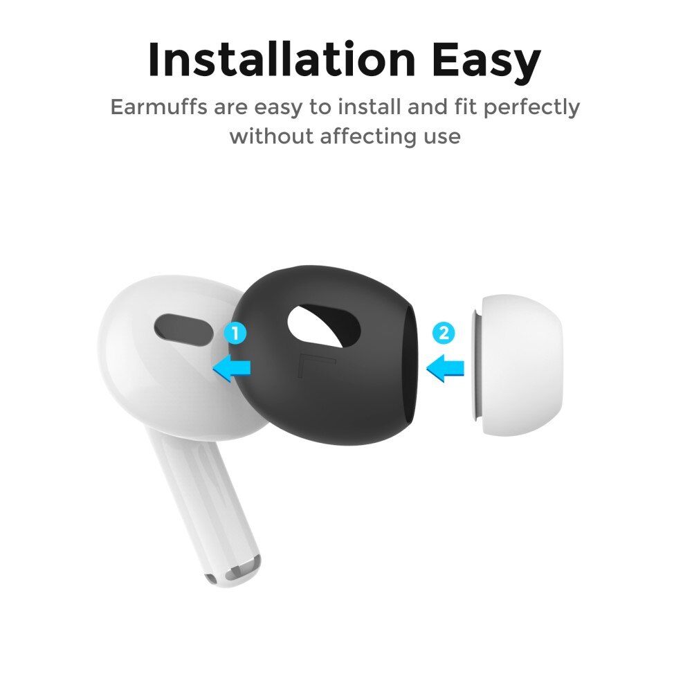 AirPods Pro 2 Earpads Siliconen (3-pack) zwart