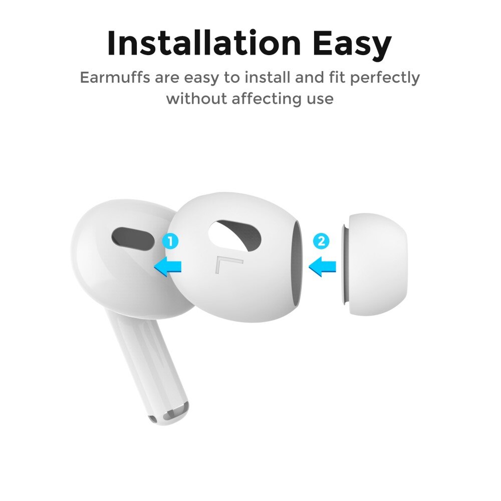 AirPods Pro 2 Earpads Siliconen (3-pack) wit