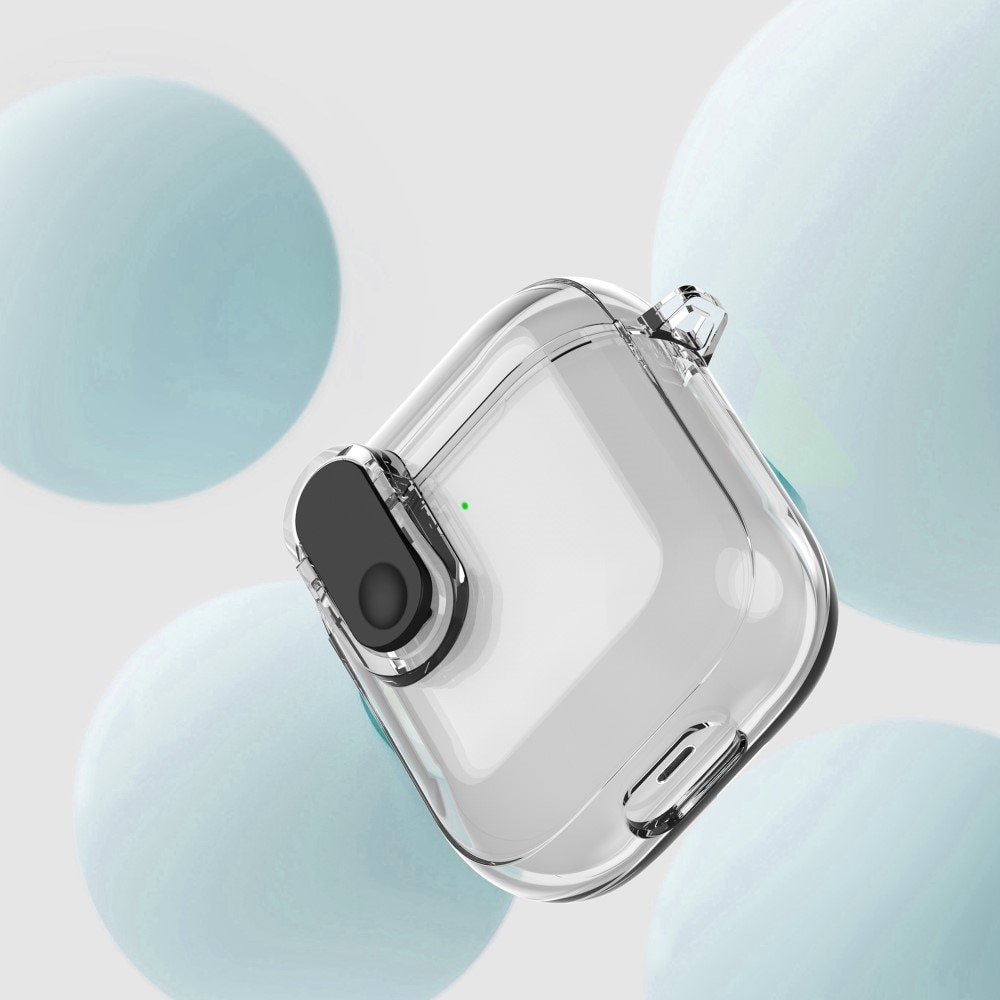 Apple AirPods Hoesje met karbinerhaak en slot transparant