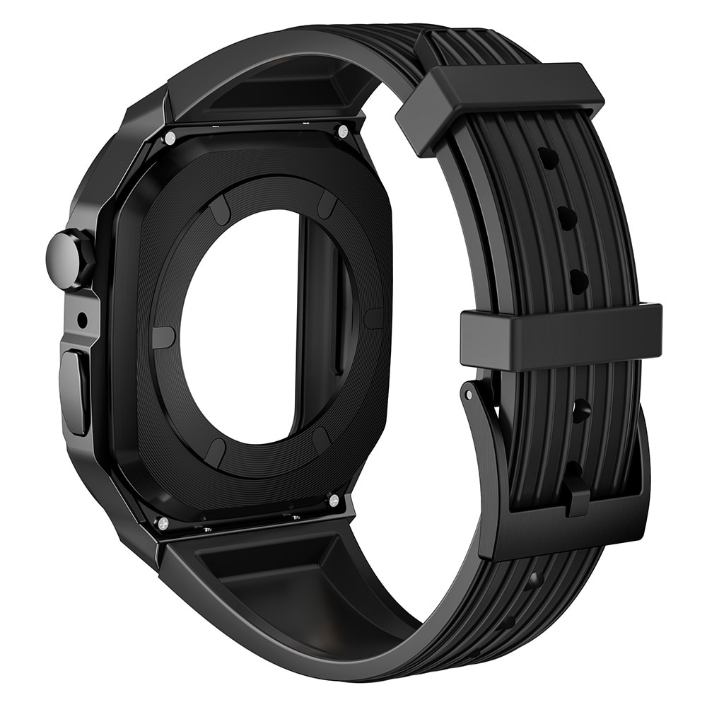 Apple Watch 45mm Series 9 Adventure Metalen Hoesje + Armband zwart