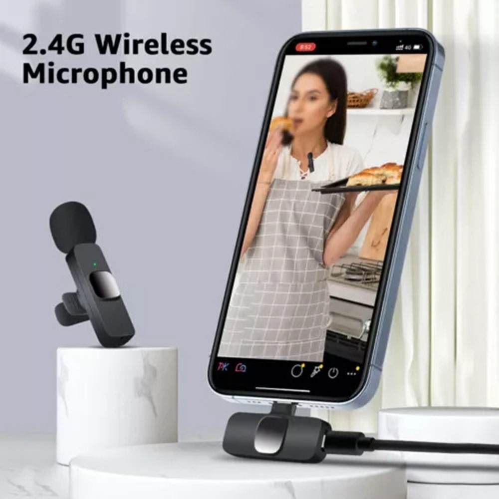 2 Draadloze microfoons met USB-C-ontvanger zwart