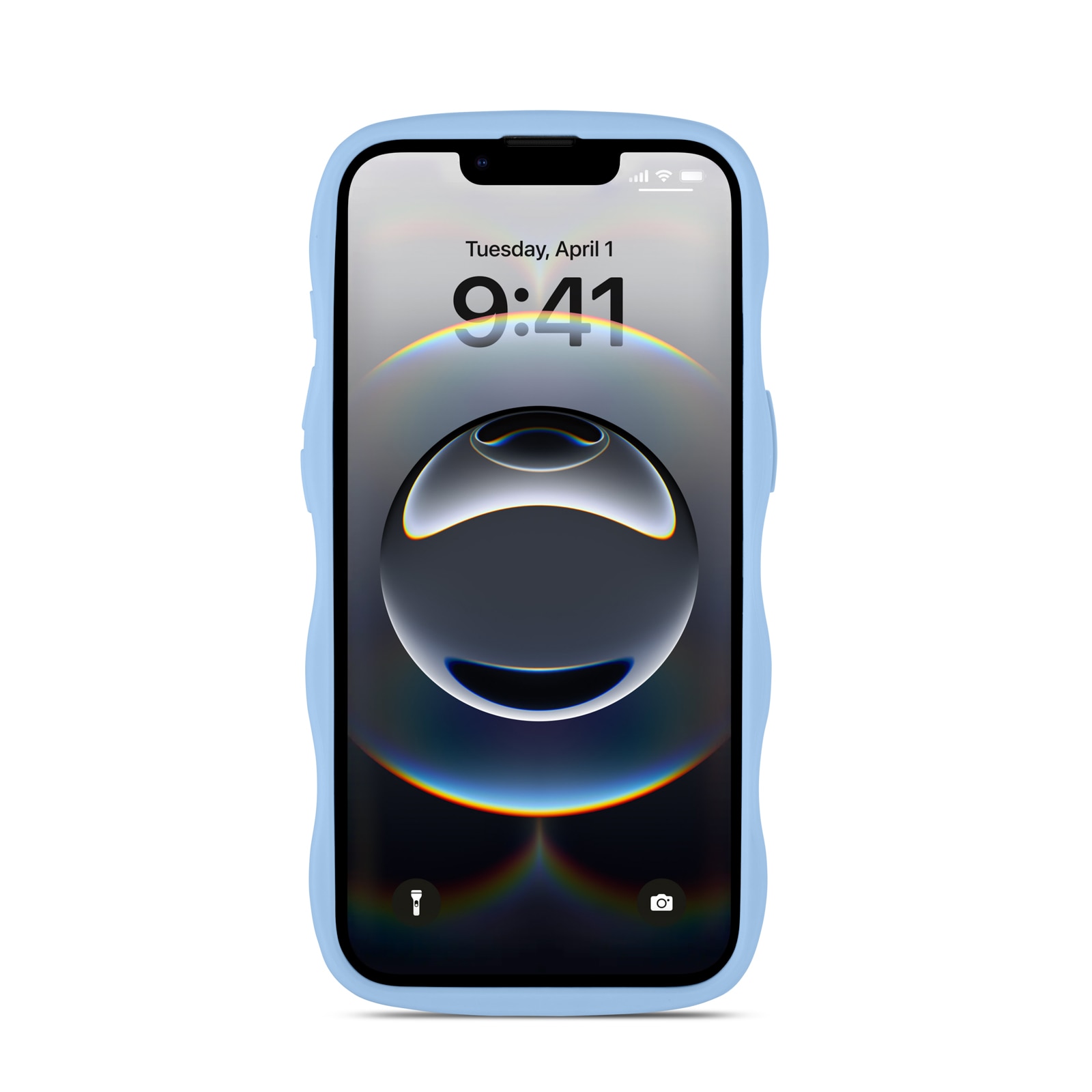 The Wave Case iPhone 16e Blauw