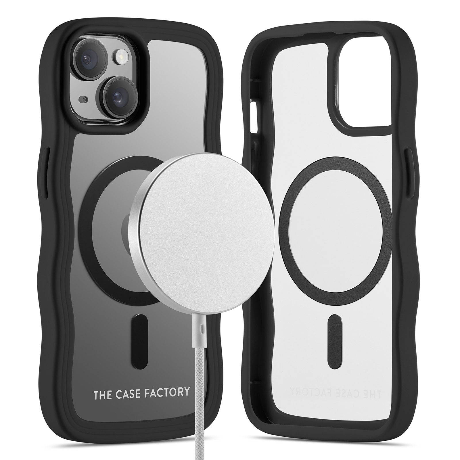 The Wave Mag Case iPhone 15 Zwart
