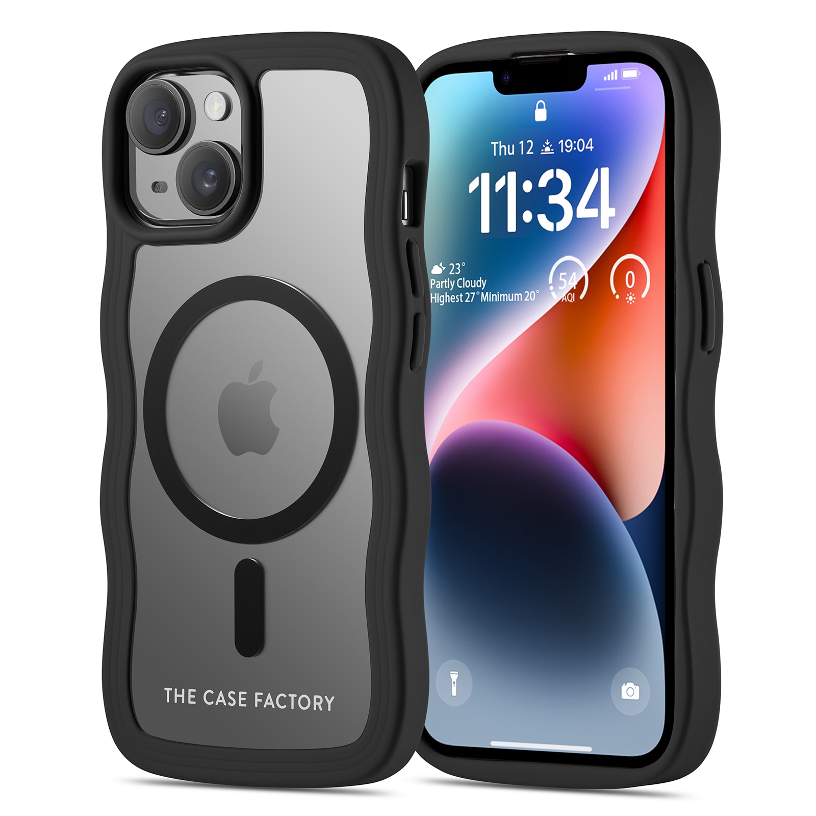 The Wave Mag Case iPhone 15 Zwart