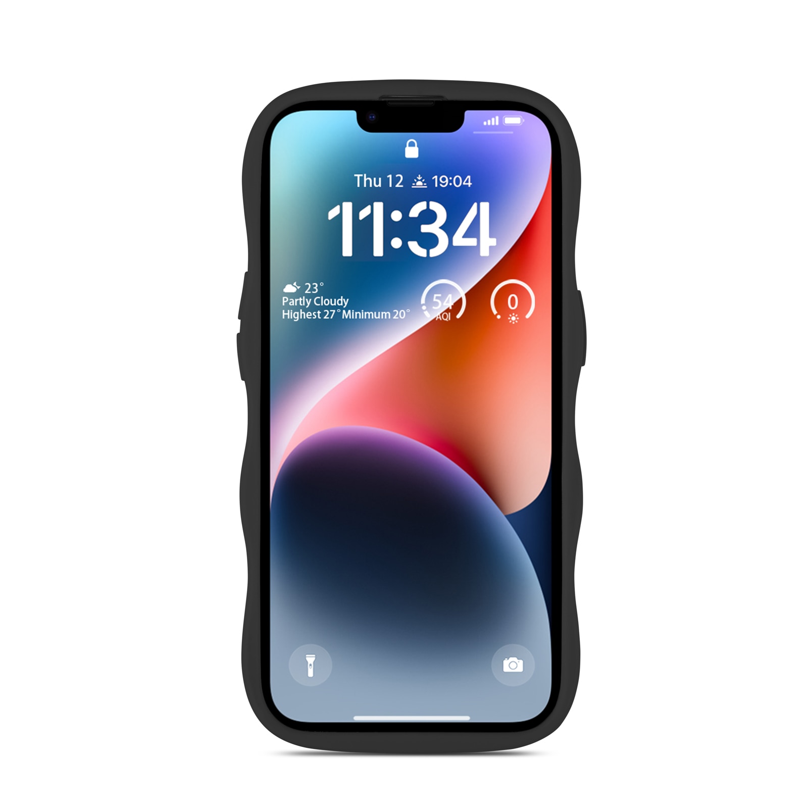 The Wave Case iPhone 15 Zwart