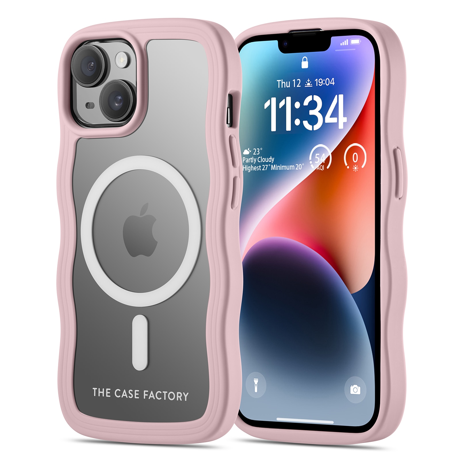 The Wave Mag Case iPhone 15 Roze