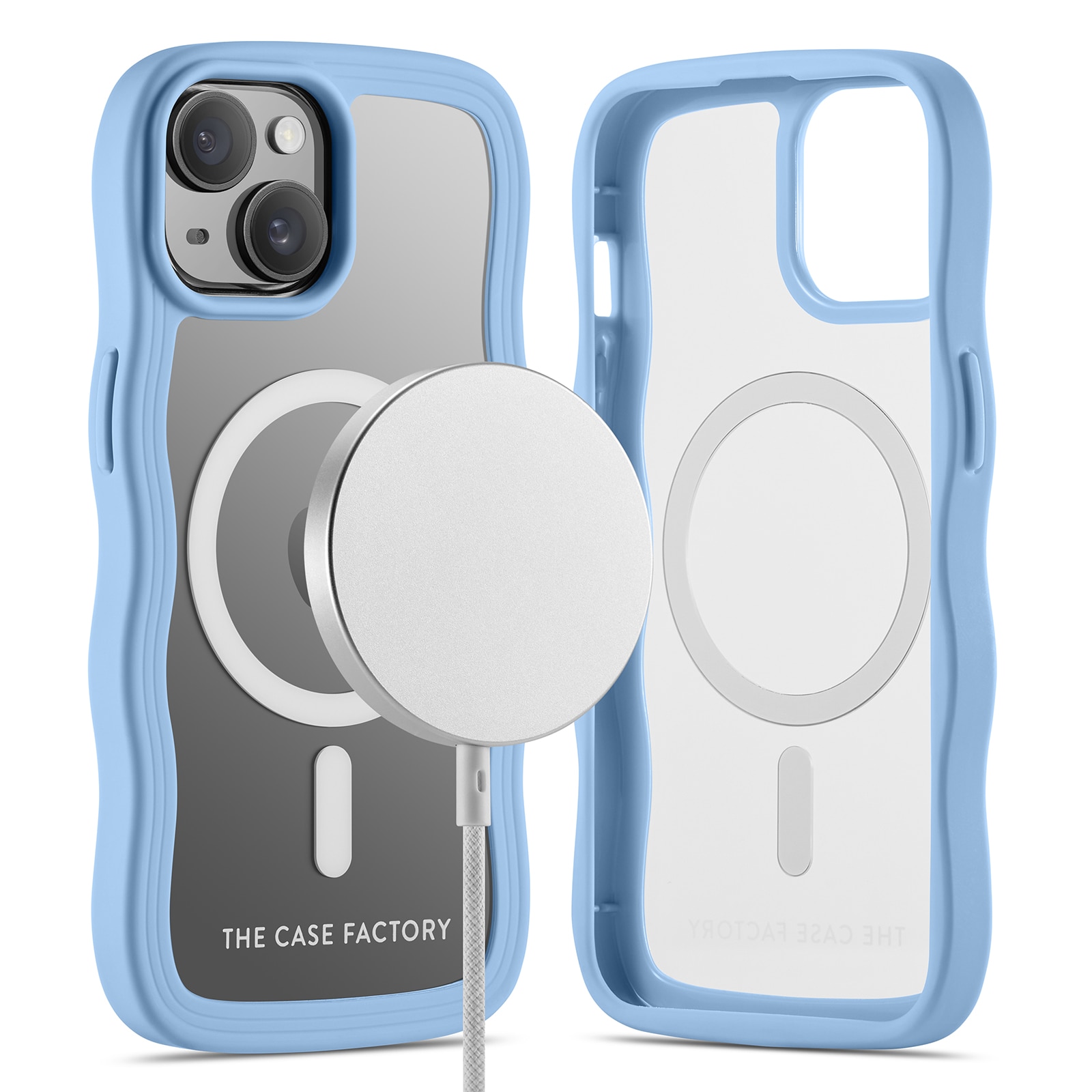 The Wave Mag Case iPhone 15 Blauw