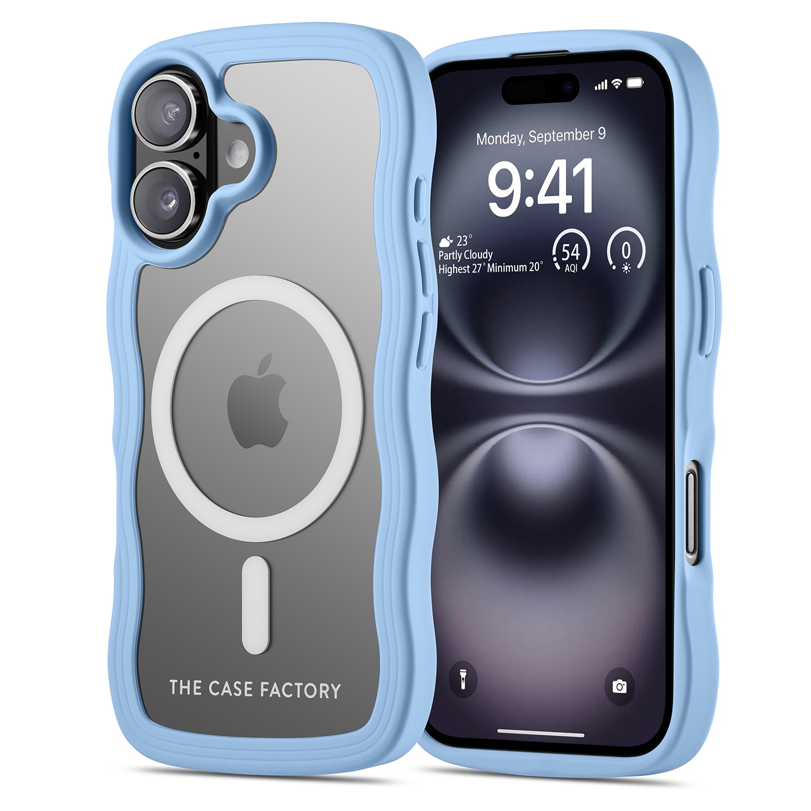 The Wave Mag Case iPhone 16 Blauw