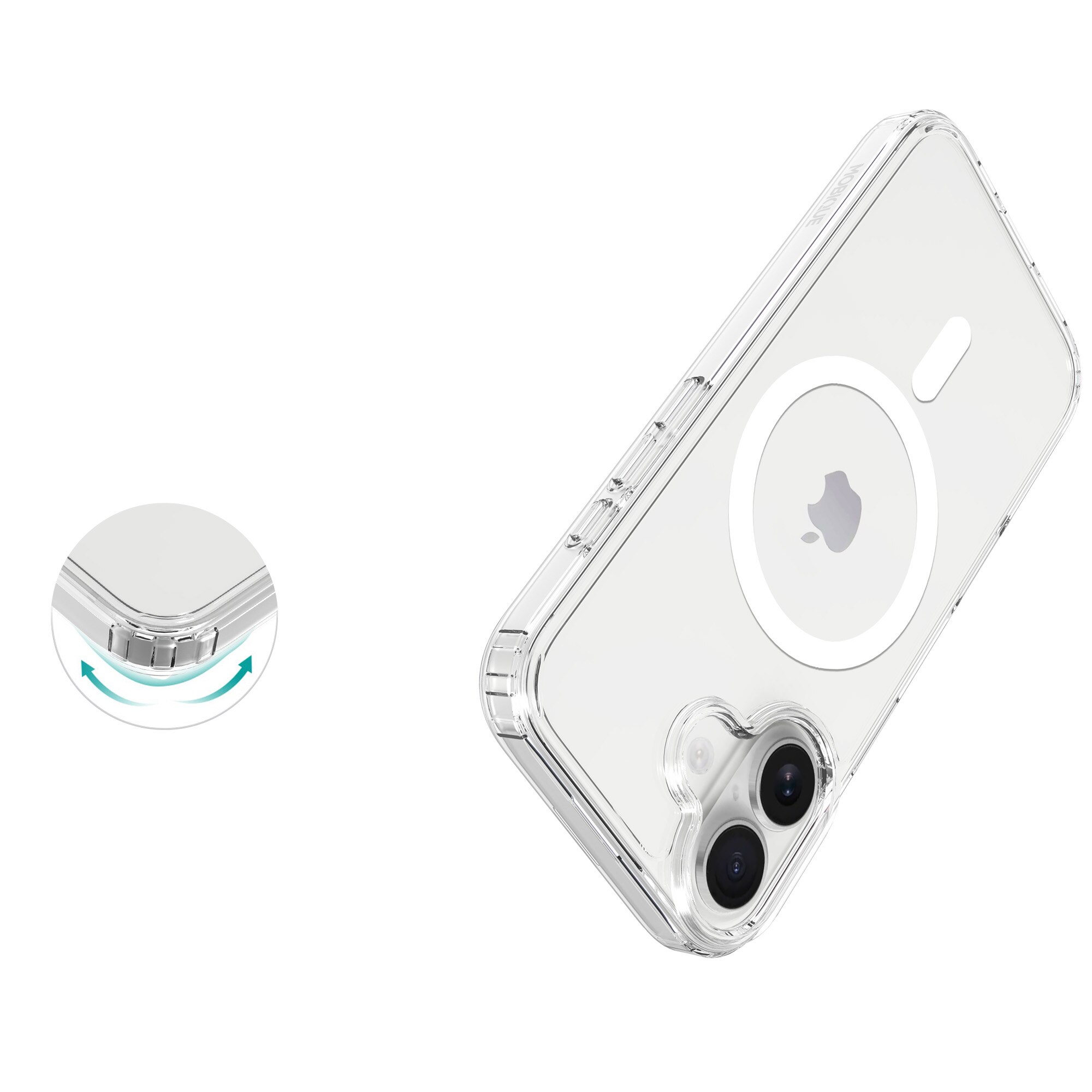 Hybridcase MagSafe iPhone 17 Transparant