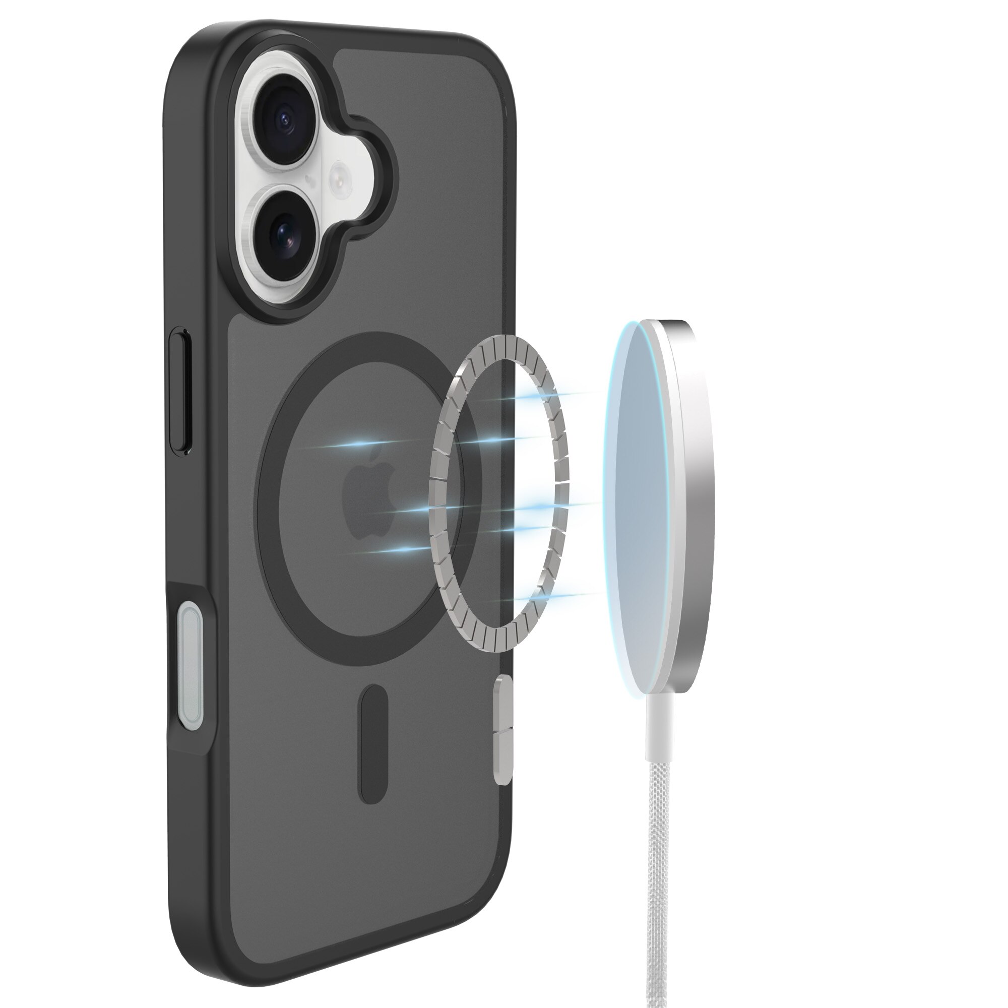 Magnetic Hybrid Hoesje iPhone 17 Frosted Black